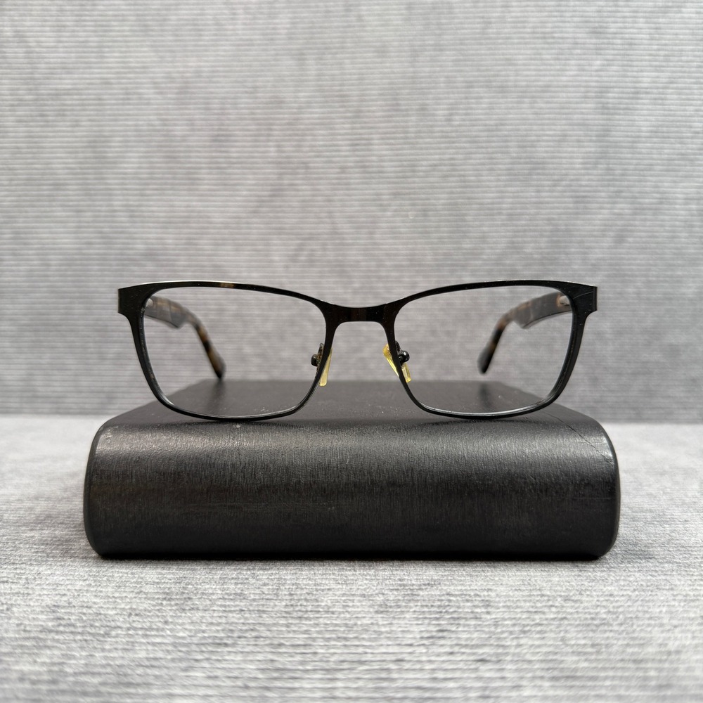 Perry Ellis Mens Rectangular Eyeglass Frames Black Tortoise 53-18-140‎
